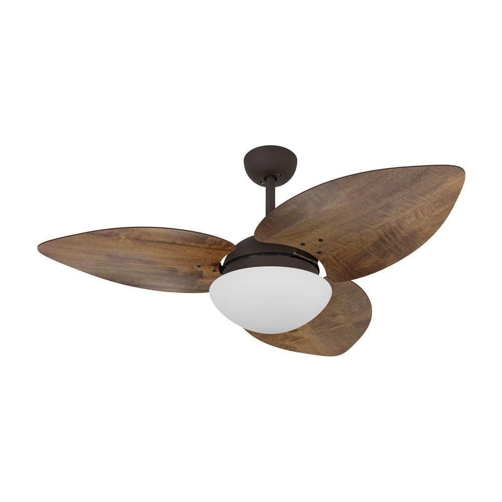 Ventilador De Teto Marrom Texturizado 3 Pás Rádica 127v