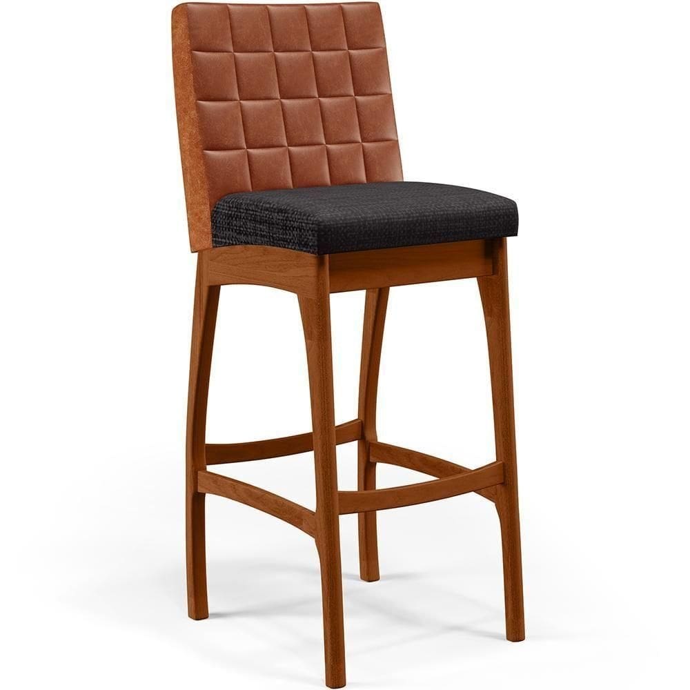 Banqueta Alta Para Cozinha B04 Camel Chumbo