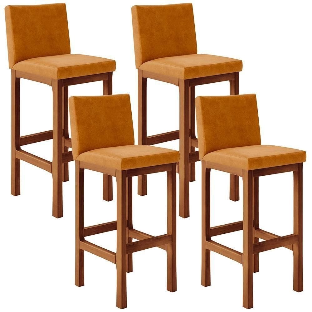 Kit 04 Banquetas Altas Cozinha Alya L02 Whisky