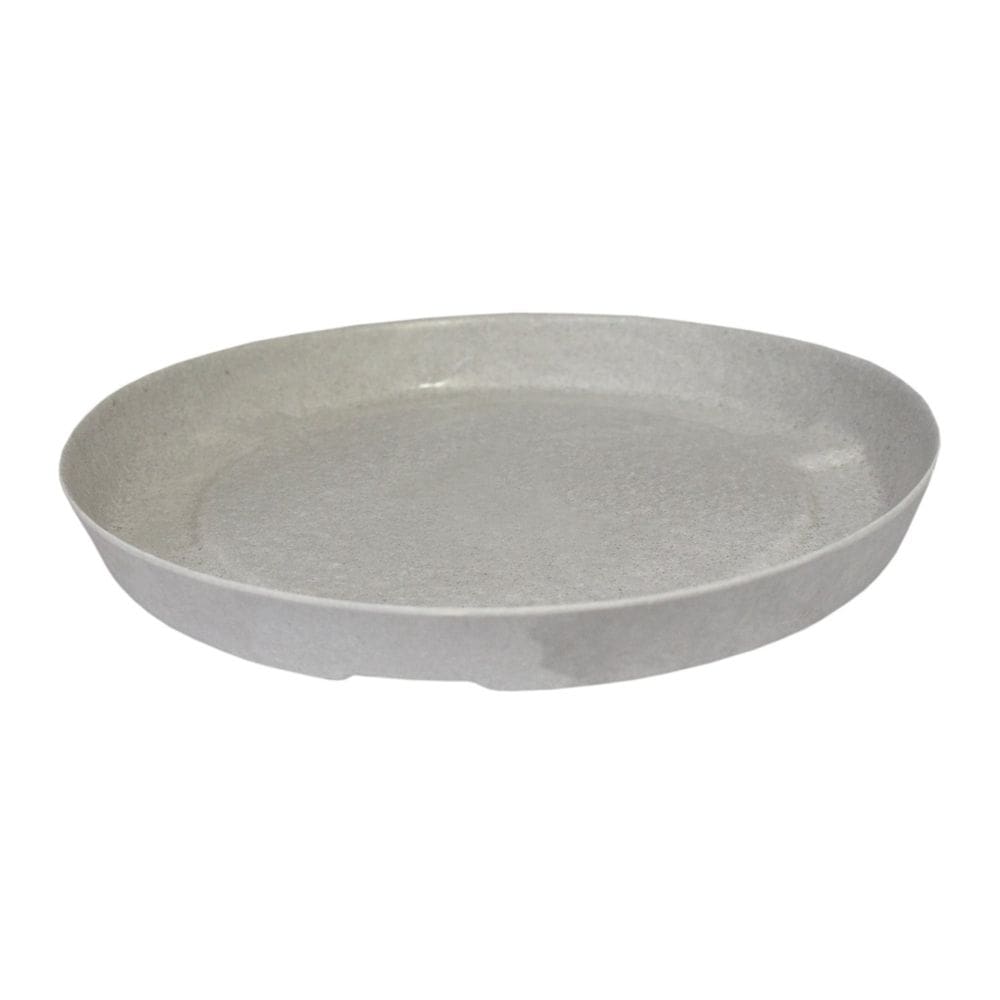 Prato para Vasos de Planta Redondo Slim 28 Cimento Queimado