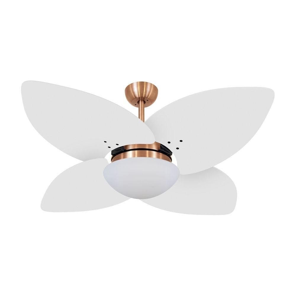 Ventilador De Teto Dormamu Cobre 4 Pás Branco 127v