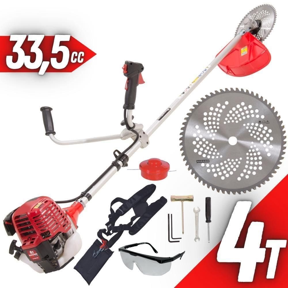 Roçadeira Kawashima Kw330l4 à Gasolina 34cc Lâmina E Nylon