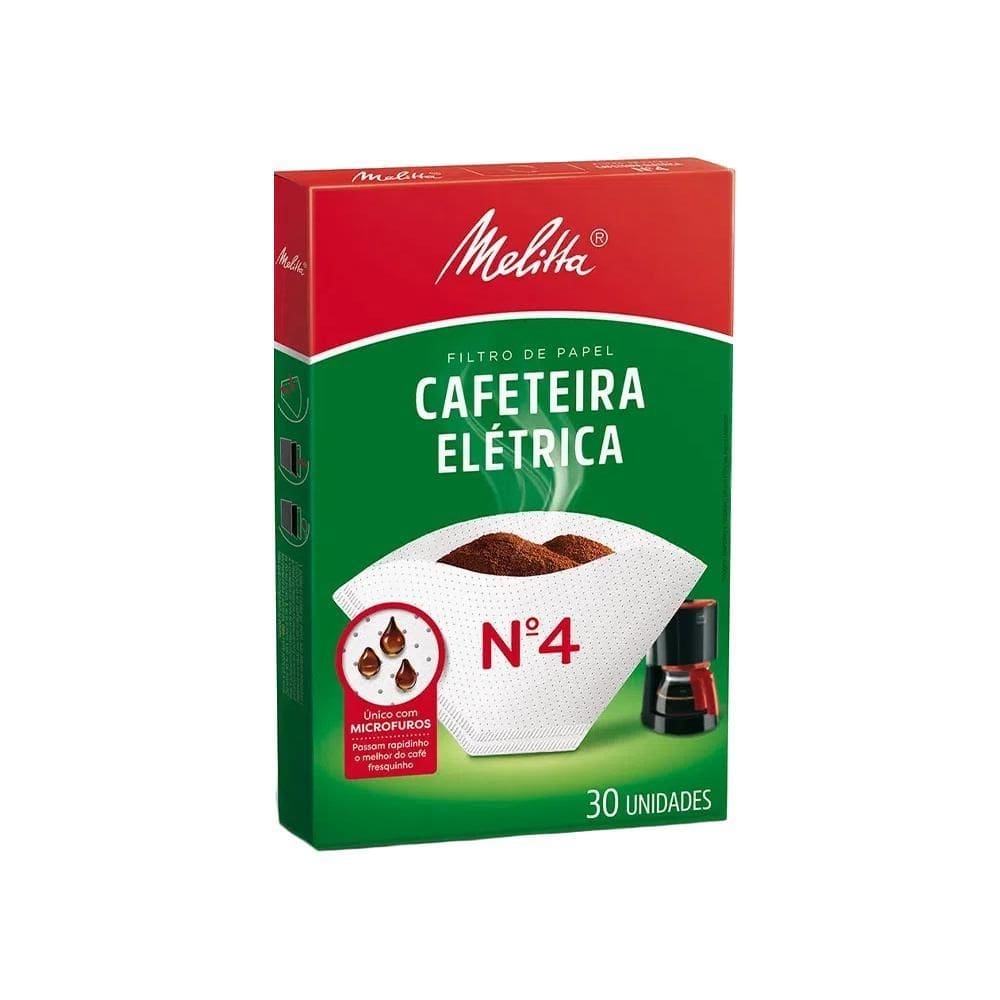 Coador de café de papel filtro melitta n4