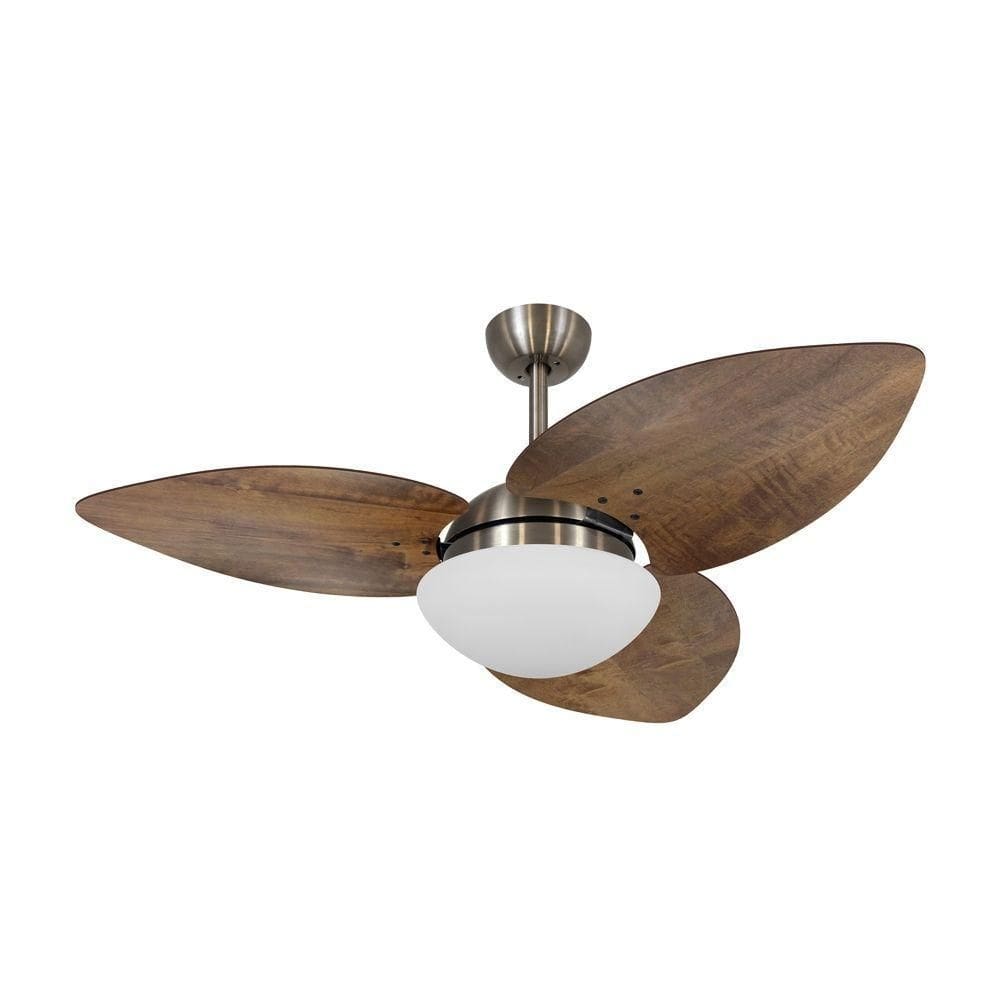 Ventilador De Teto Dormamu Bronze 3 Pás Rádica Imbuia 220v