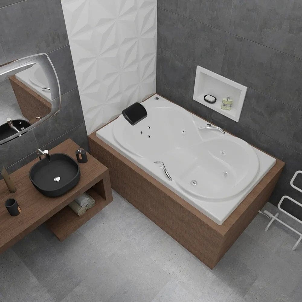 Banheira de Hidromassagem Due Gran Luxo 180x90x50cm - P1 - sem Aquecedor Branco