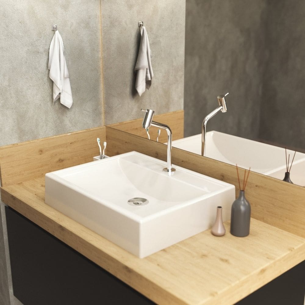 Kit Cuba RT49 com Torneira Pratika 1060 Metal e Válvula Click 1 Polegada B Compace Bege