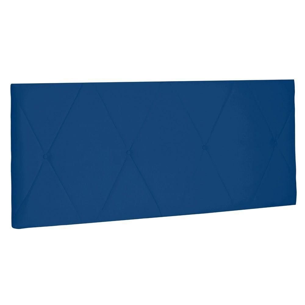 Cabeceira Painel Estofada Box Casal 140cm Azul Marinho