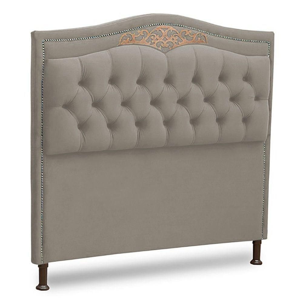 Cabeceira Estofada Box Casal King Size Belize 195cm Marfim