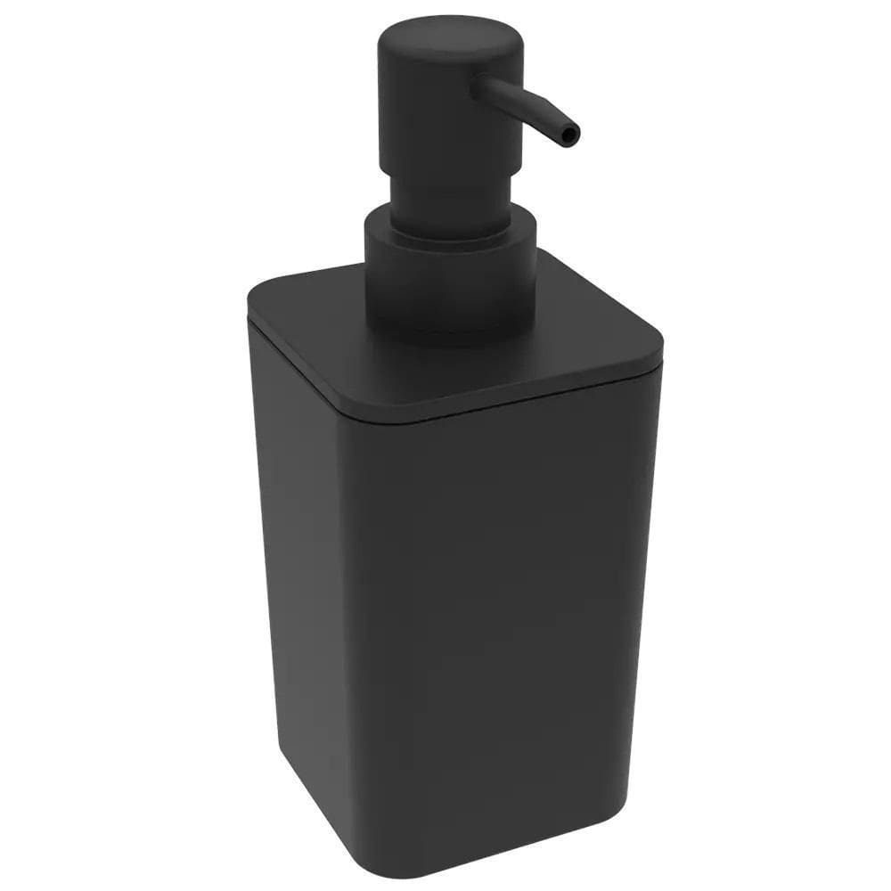 Porta sabonete líquido dispenser plástico preto soprano