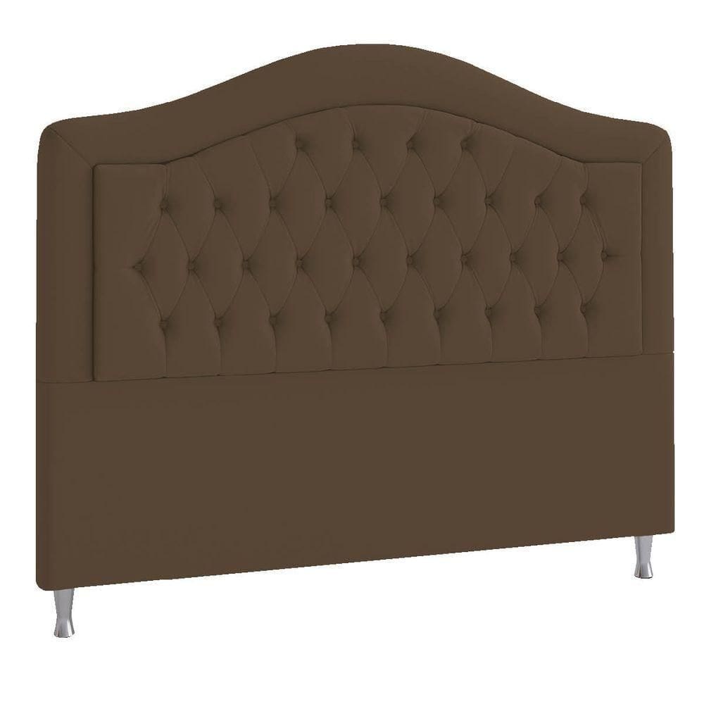 Cabeceira Casal ághata P04 140 Cm Suede Marrom Tca 942