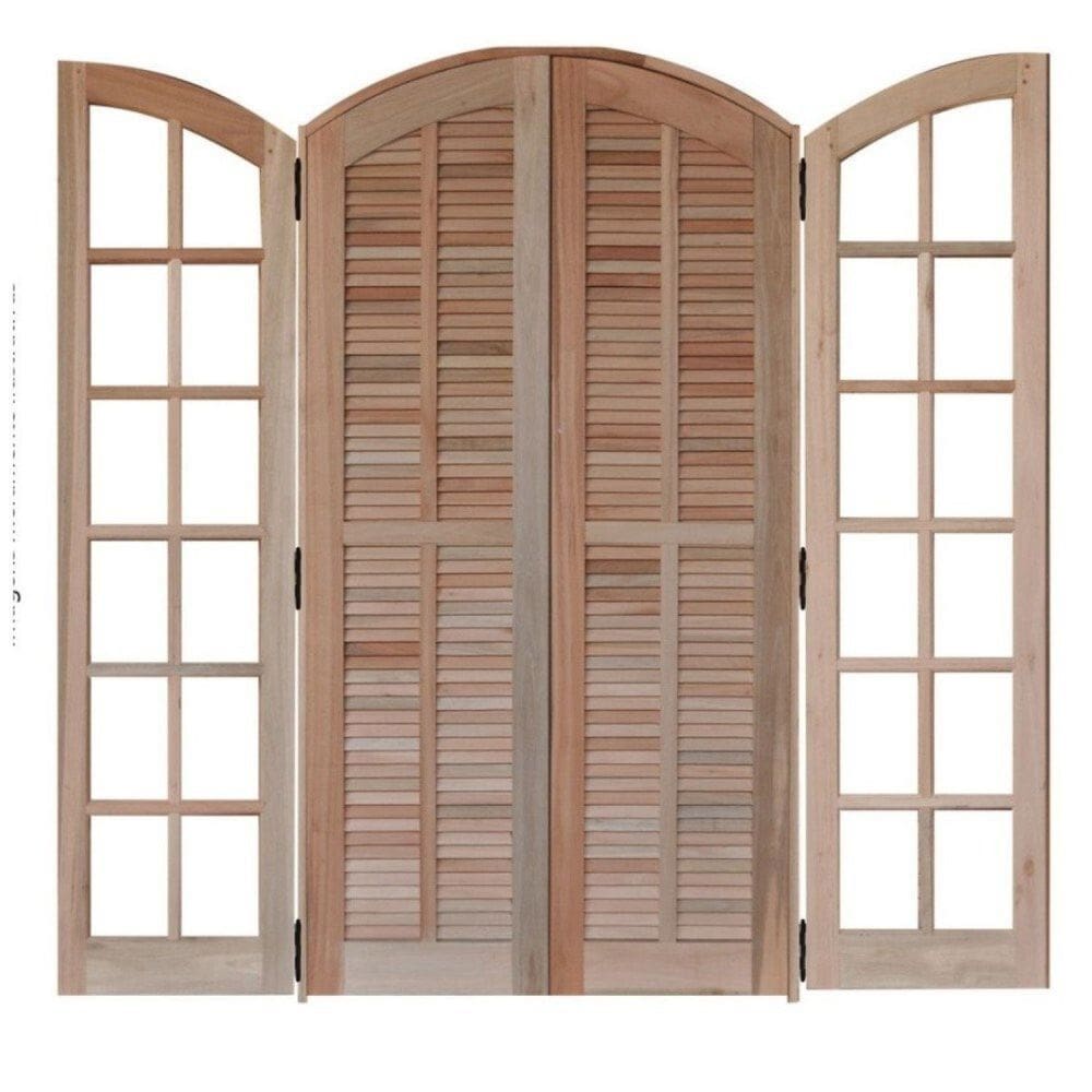 Porta Balcão Mista Abrir em Arco 1,20 X 2,10 Rodam Natural