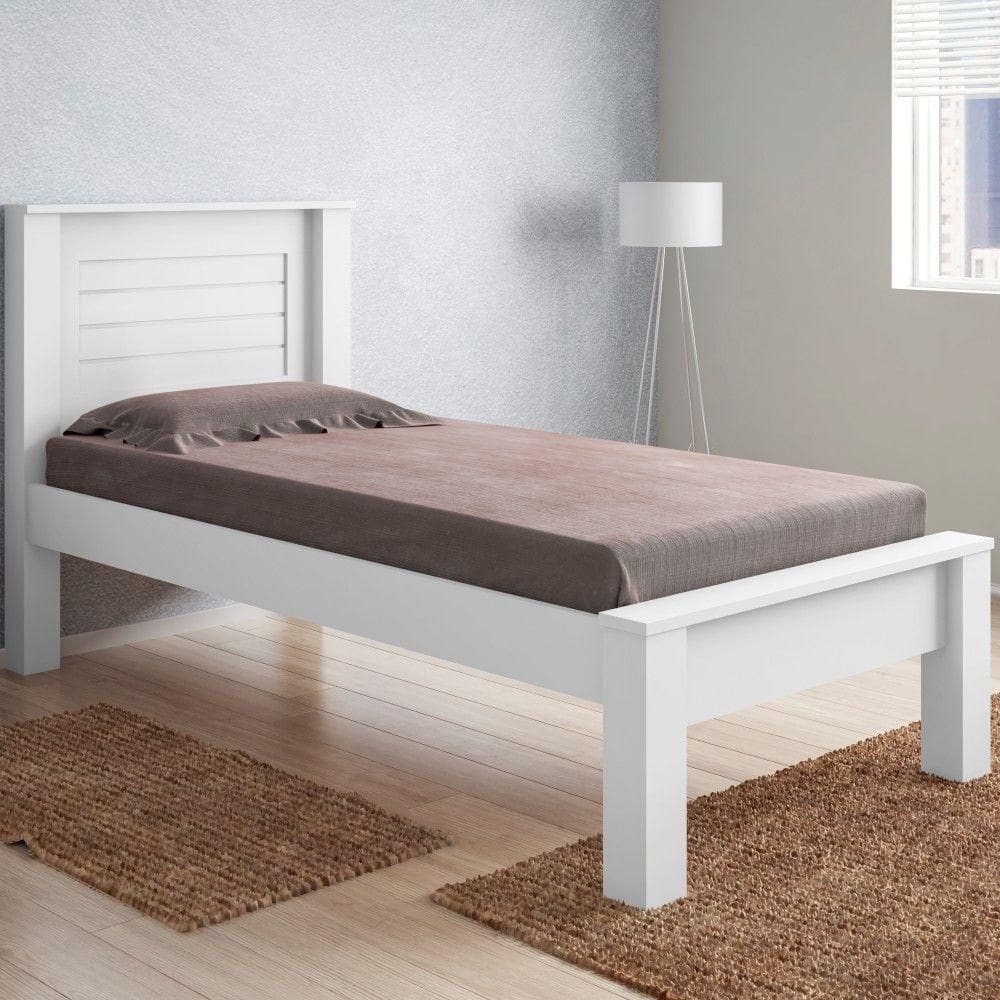Cama Solteiro Roma Branco