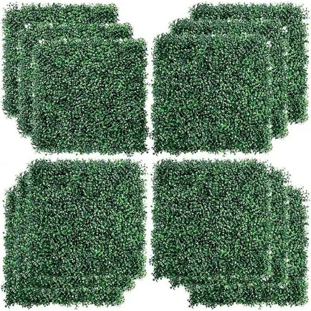 Kit C/12 Jardim Vertical Artificial Placa Buchinho 60x40cm