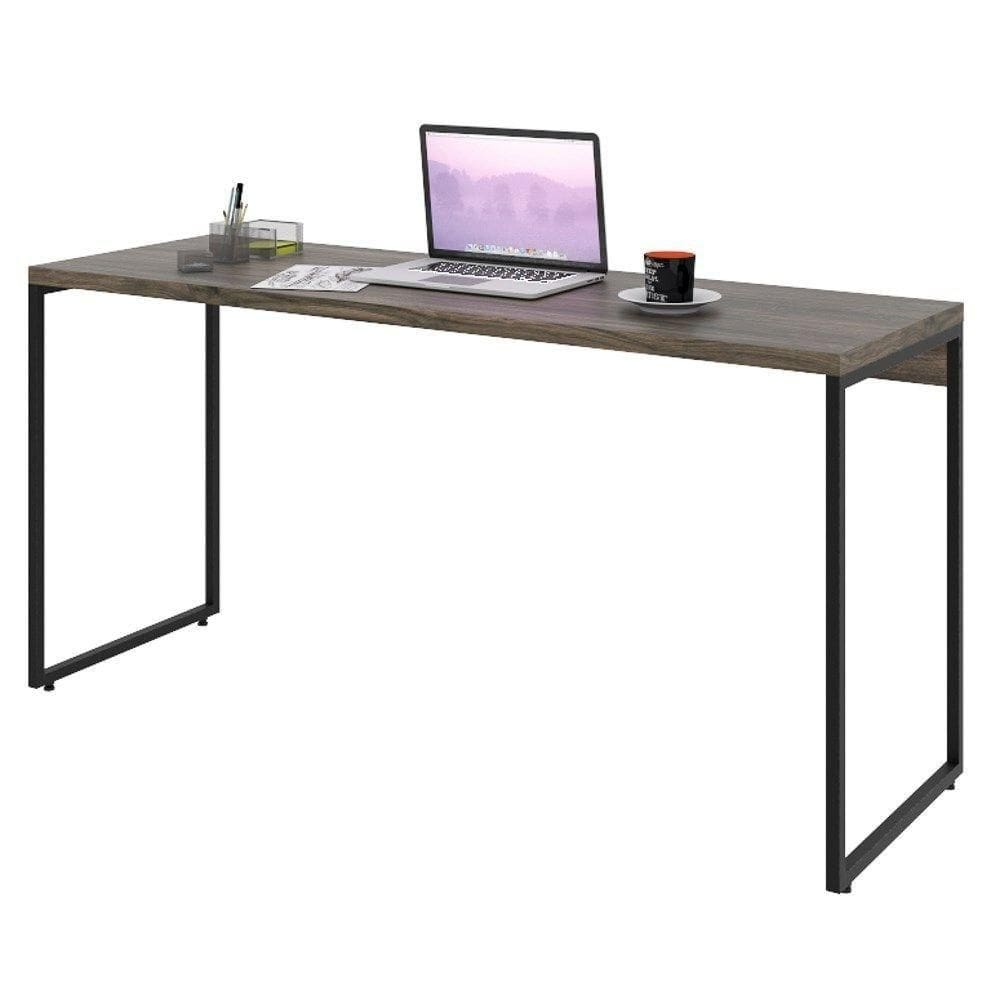 Mesa De Escritório Escrivaninha 150Cm Dynamica Industrial C08 Carvalho Dark