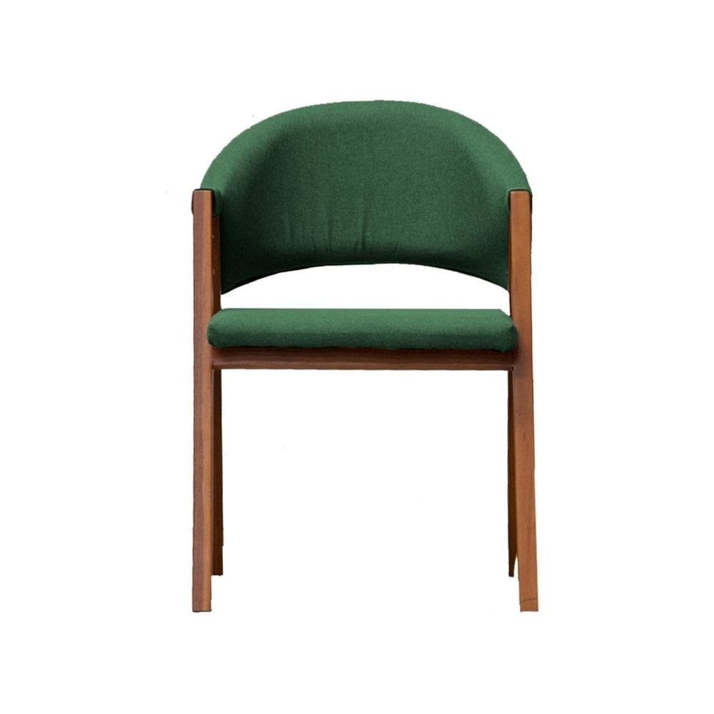 Cadeira de Jantar Essencial Luxo Veludo Verde