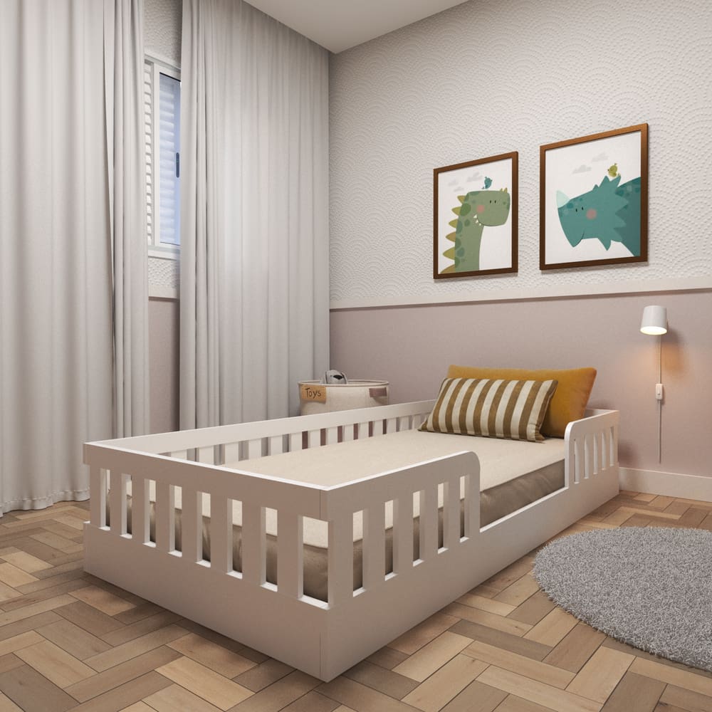 Cama Infantil Montessoriana Solteiro Sol Yescasa