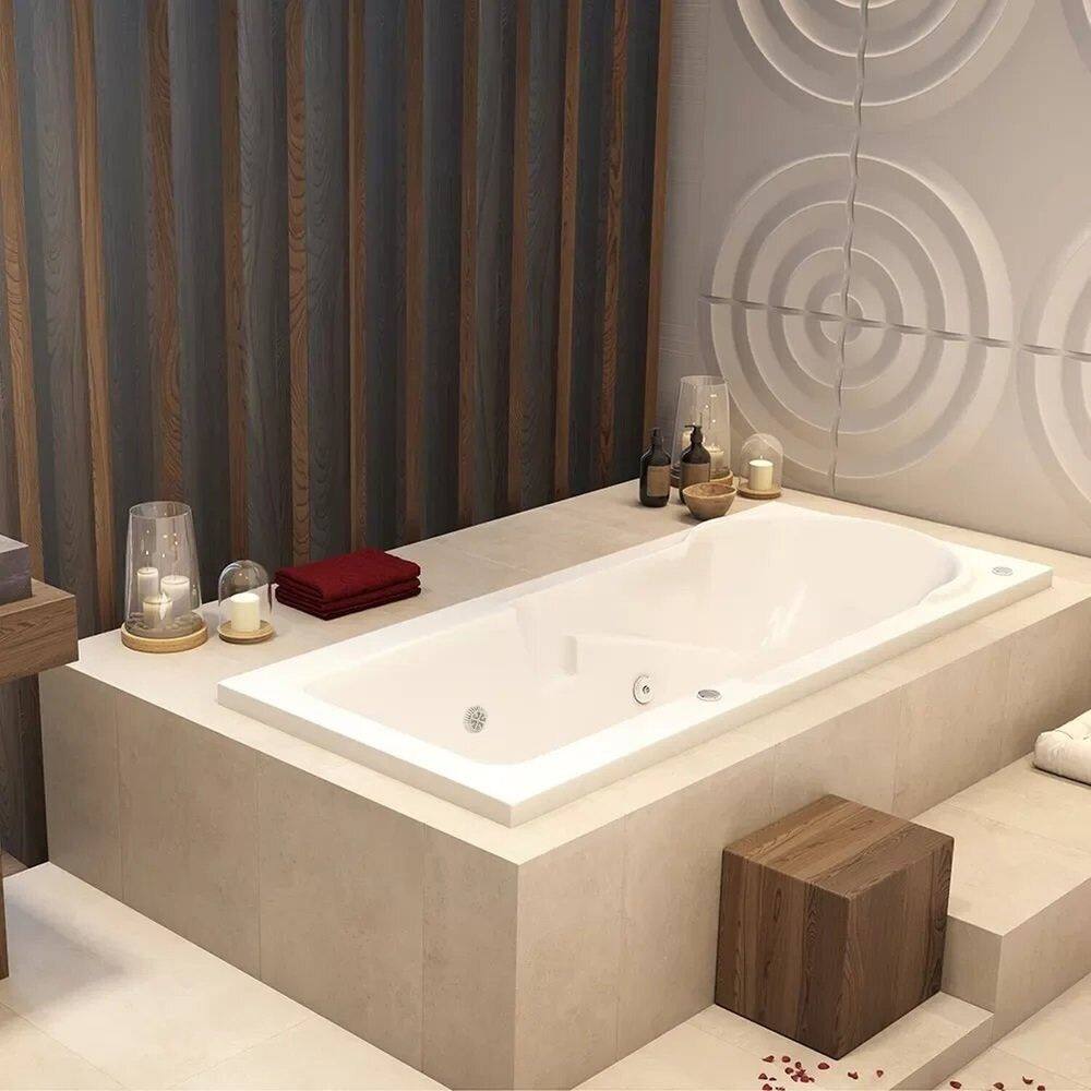 Banheira de Hidromassagem Capri Luxo 135x80x46cm - P6 - 110v - com Aquecedor Branco