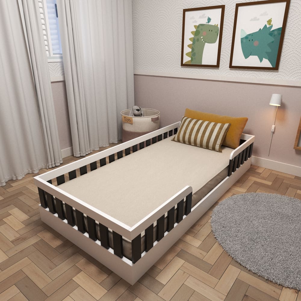 Cama Infantil Montessoriana Solteiro Sol Yescasa
