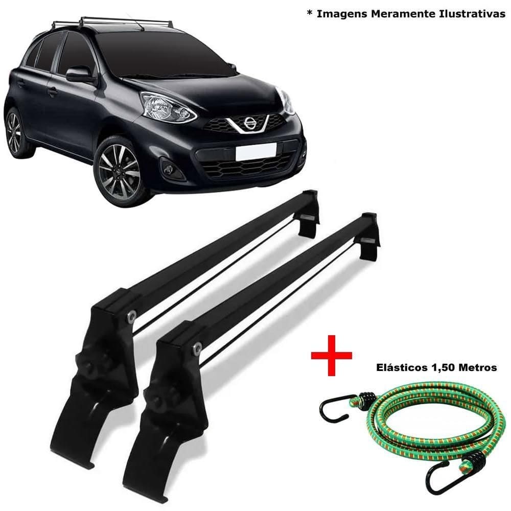 Rack teto vhip nissan march 2011 a 2019 e 1 elastico corda