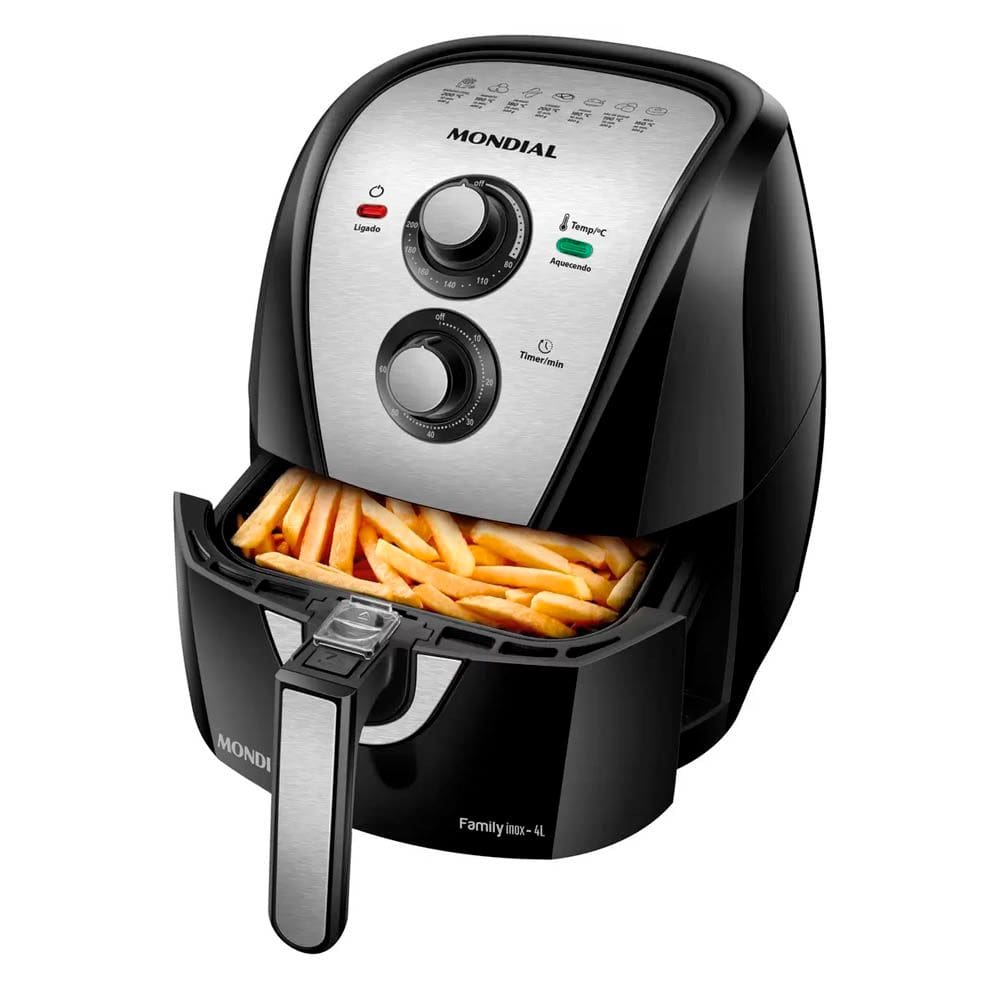 Fritadeira Air Fryer Elétrica Sem Óleo Mondial , Family AFN-40-BI Preto 4L Com Timer