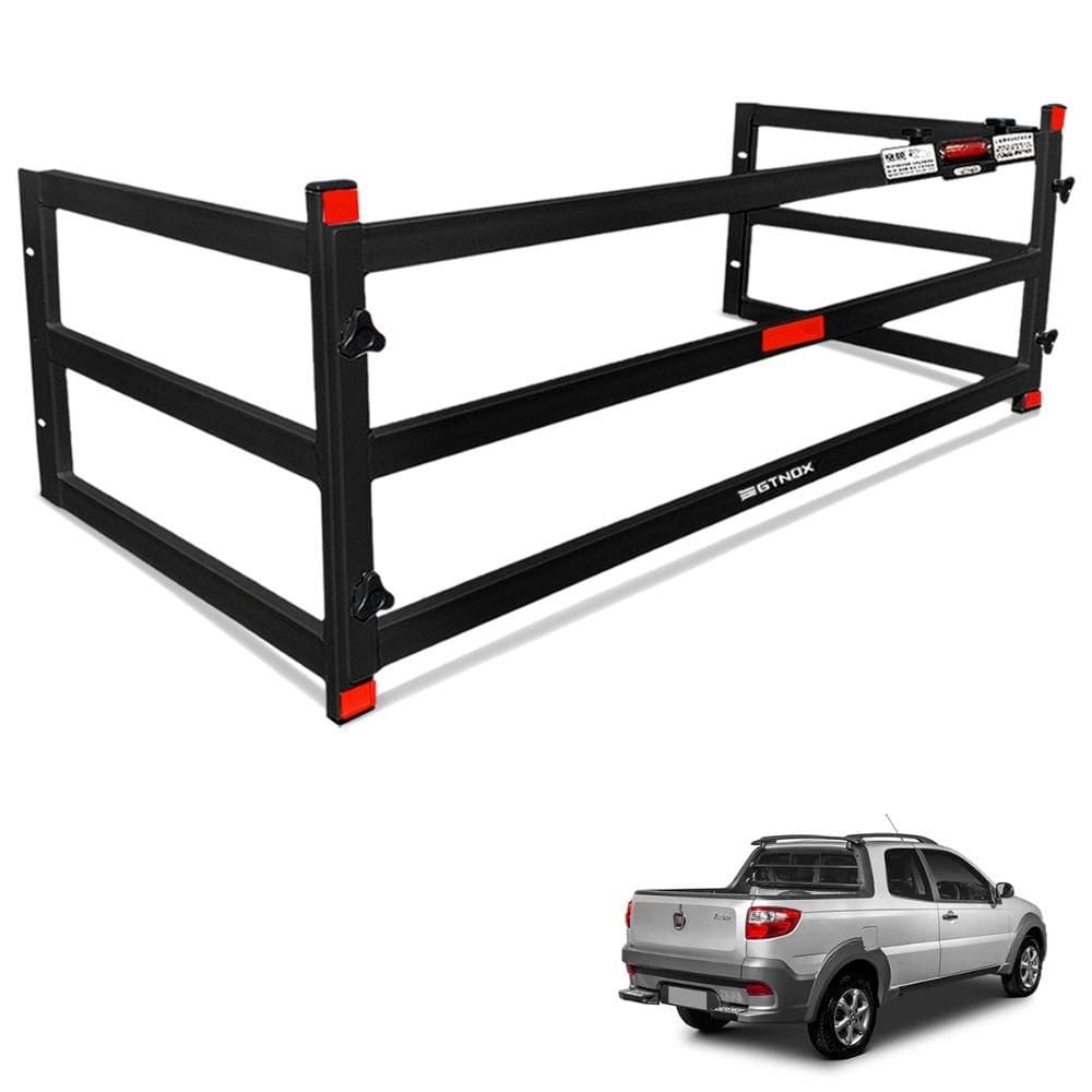 Extensor de Caçamba Strada 2014 a 2020 Divisor ED Preto Gtnox