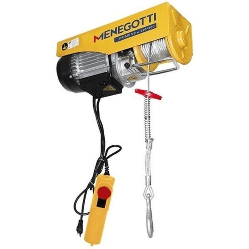 Guincho talha de coluna menegotti 300kg prime motor 12m 110v