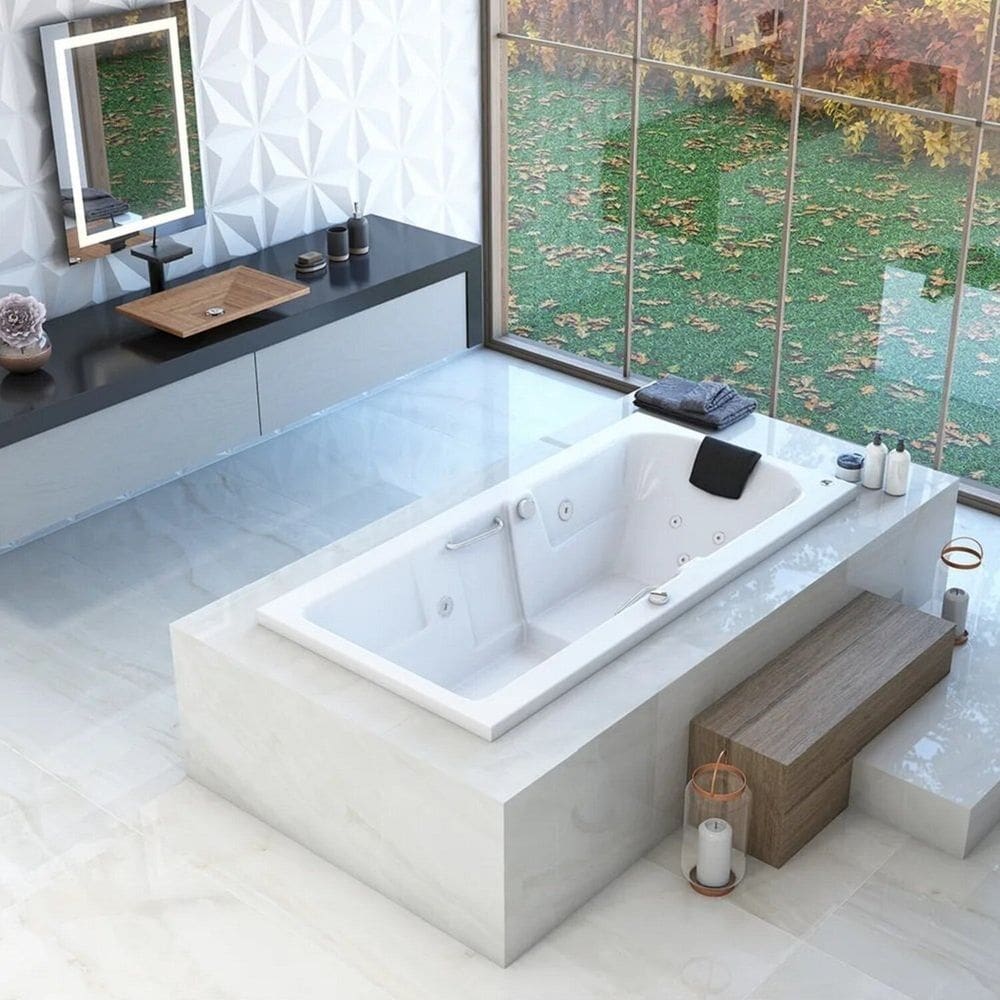 Banheira de Hidromassagem Box Gran Luxo 120x80x44cm - P1 - sem Aquecedor Branco