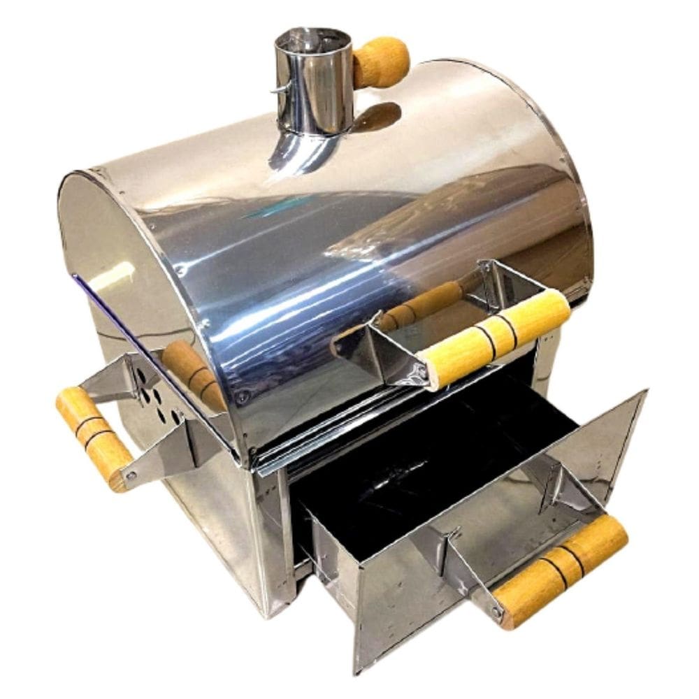 Churrasqueira bafinho portatil carvao inox gourmet pequena
