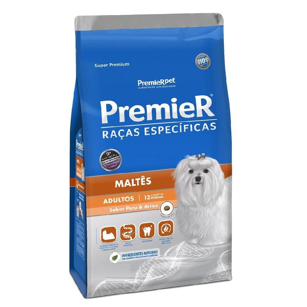 Ração cães premier raças específicas maltês adultos 2,5kg