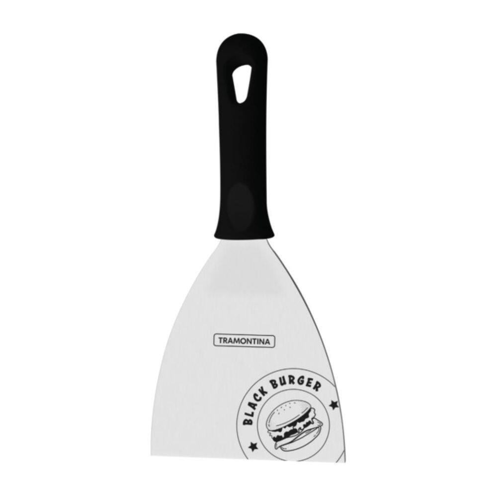 Espátula para hambúrguer chapeiro reta black inox tramontina
