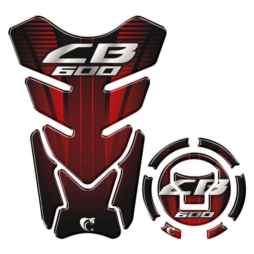 Kit Adesivo Protetor Tanque E Bocal Honda Cb 600 + 2018 Vermelho Vermelho