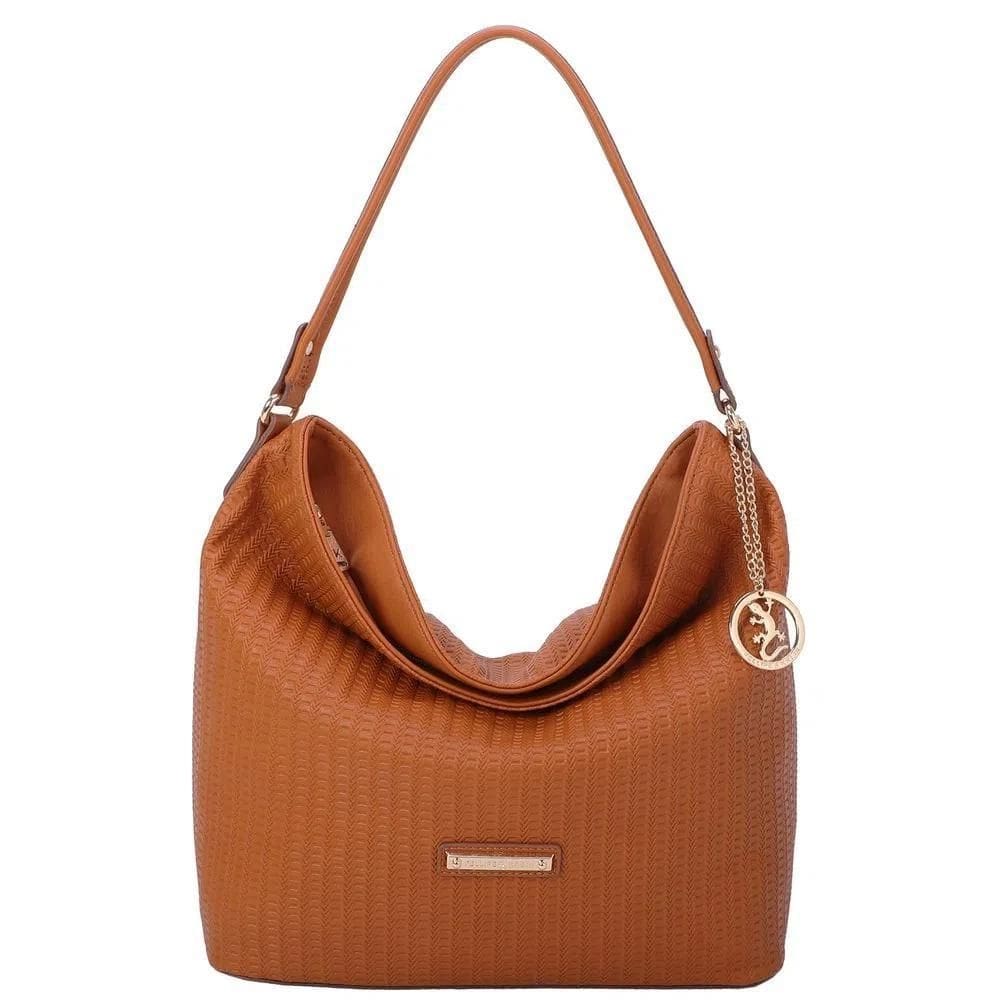 Bolsa Feminina Hobo Sacola Embossed Tressê Fk441