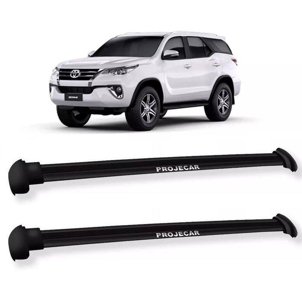 Travessa rack de teto aluminio toyota sw4 2016 em diante preto especifico