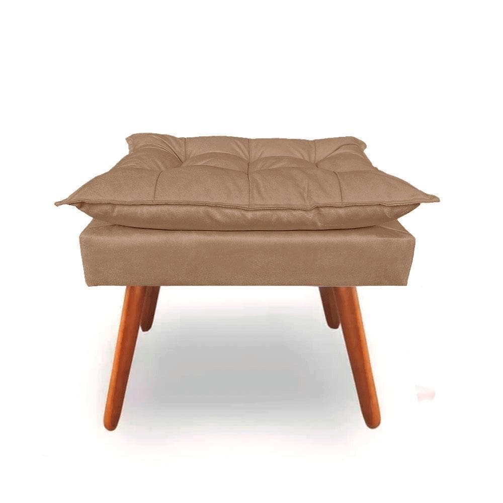 Puff luxo opala para sala ou recepcao capuccino pé palito