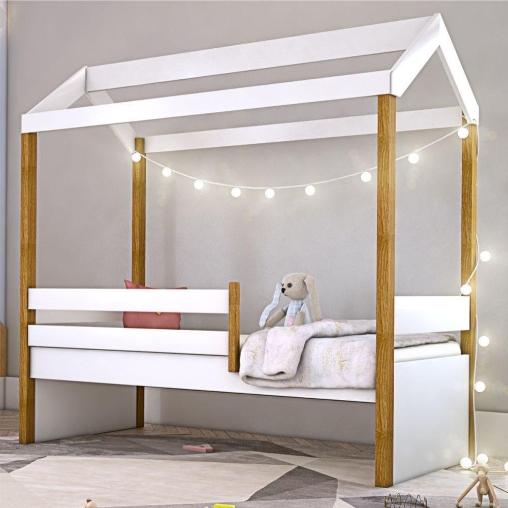 Cama Montessoriana Exclusiv Solteiro Com Fio De Luz