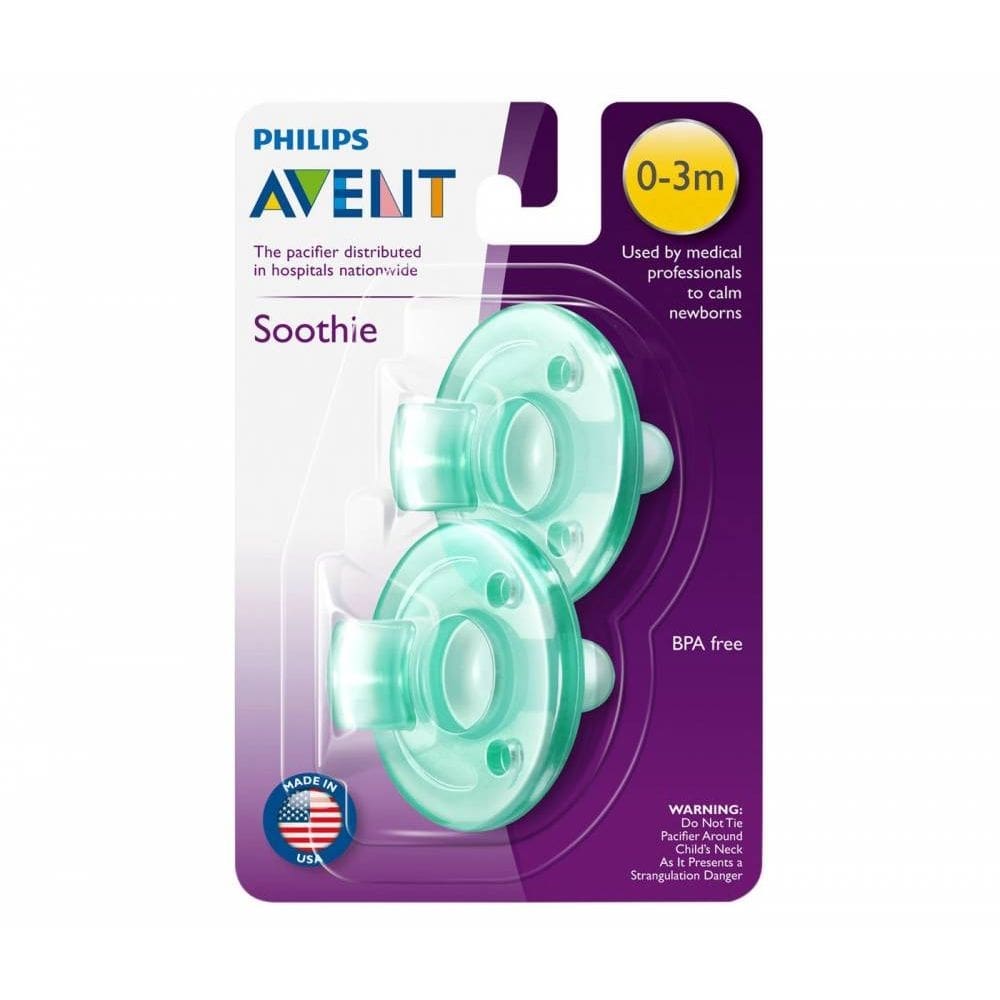 Kit com refil 2 chupeta philips avent verde 0-3 meses