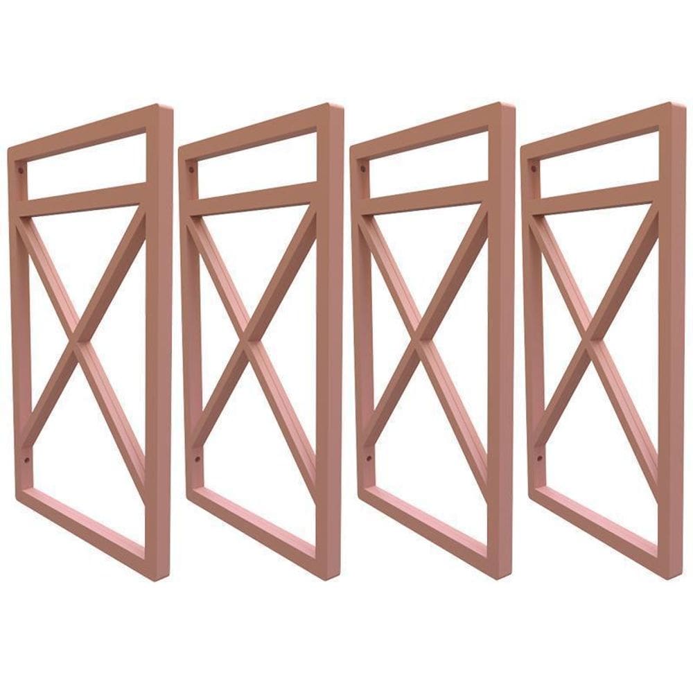 Suporte para prateleira estilo industrial 04 un. rose gold
