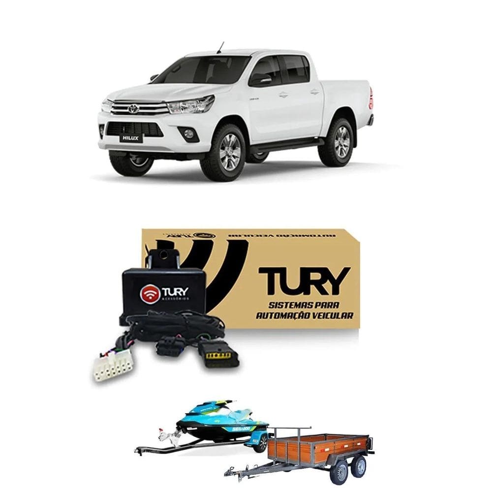 Módulo elétrico engate reboque hilux 2020 2021 2022 tury