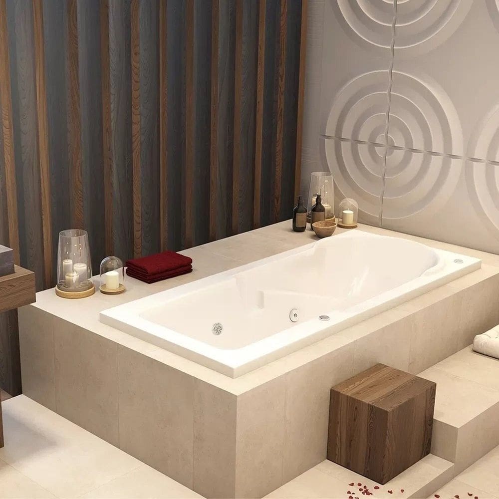 Banheira de Hidromassagem Capri Luxo 135x80x46cm - P2 - 220v - com Aquecedor Branco
