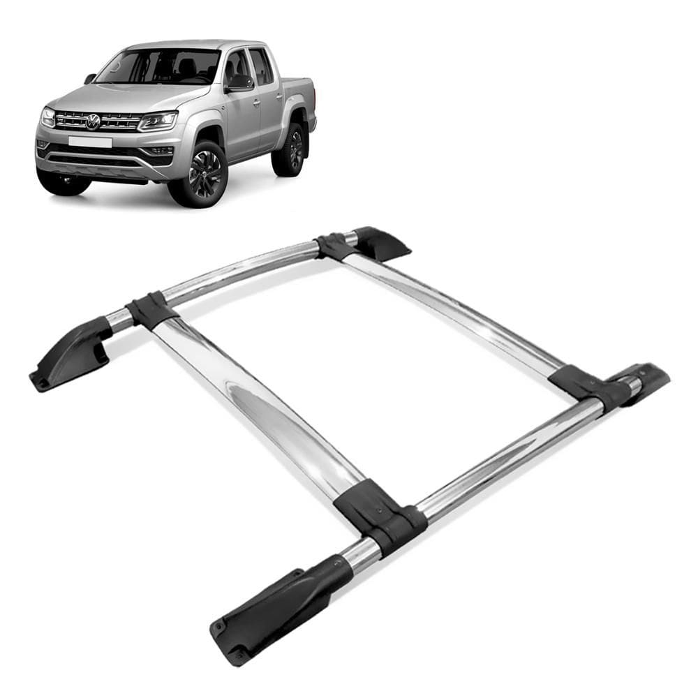Rack De Teto Bagageiro Amarok 2010 a 2023 Cromado Tubolar