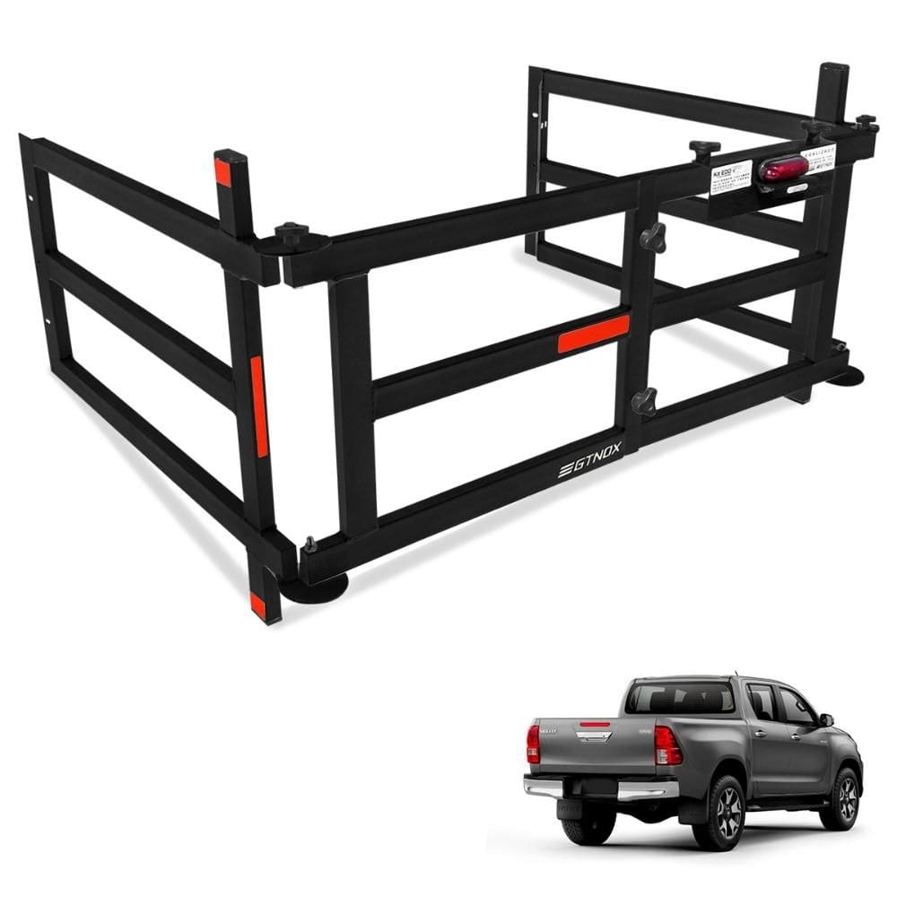 Extensor de Caçamba Hilux 2016 a 2024 Dobravel EDD Preto Gtnox