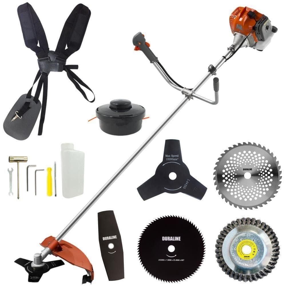 Roçadeira Profissional Tekna 52cc + Kit De Lâminas De Corte