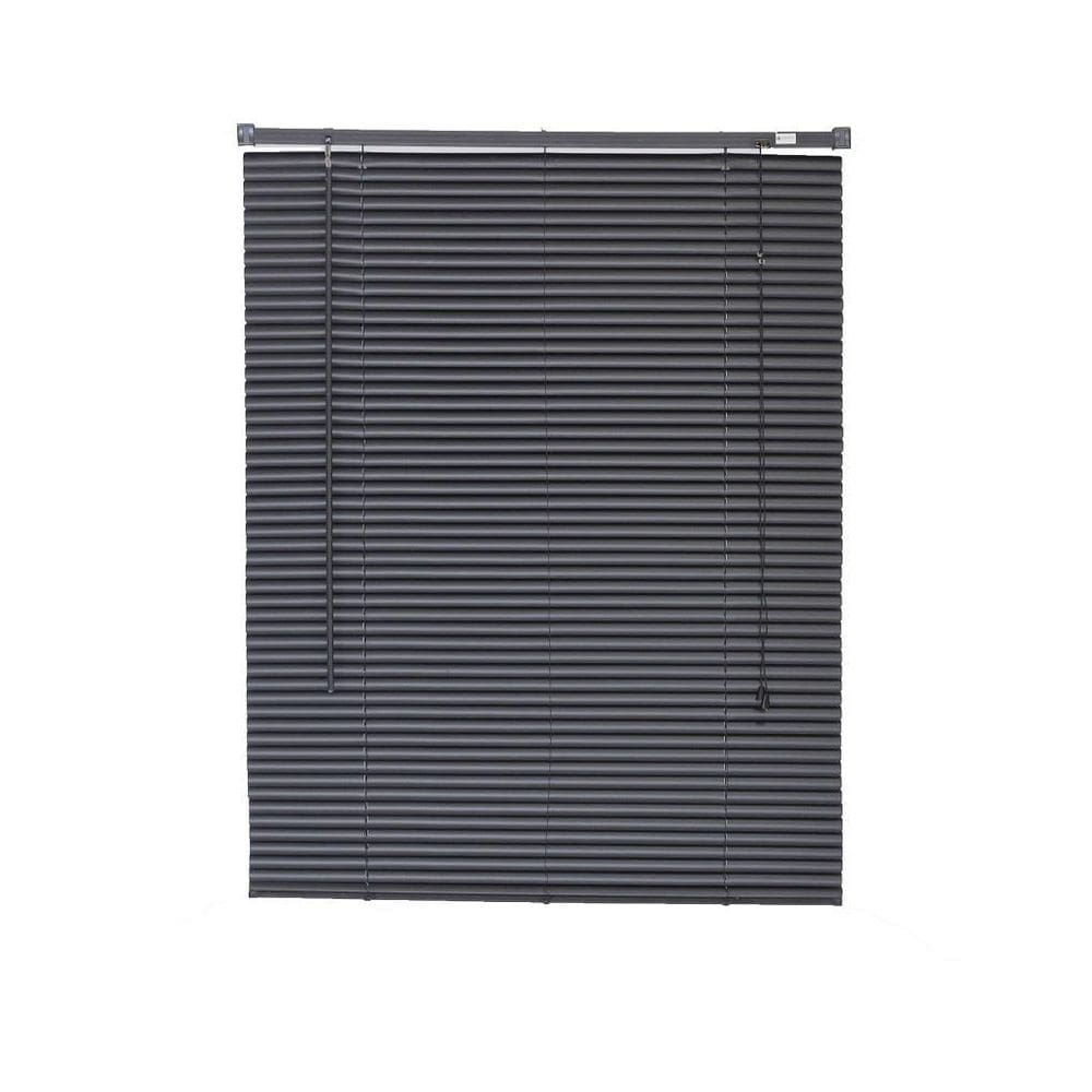 Persiana horizontal pvc preta 140 l x 160 a cortina completa