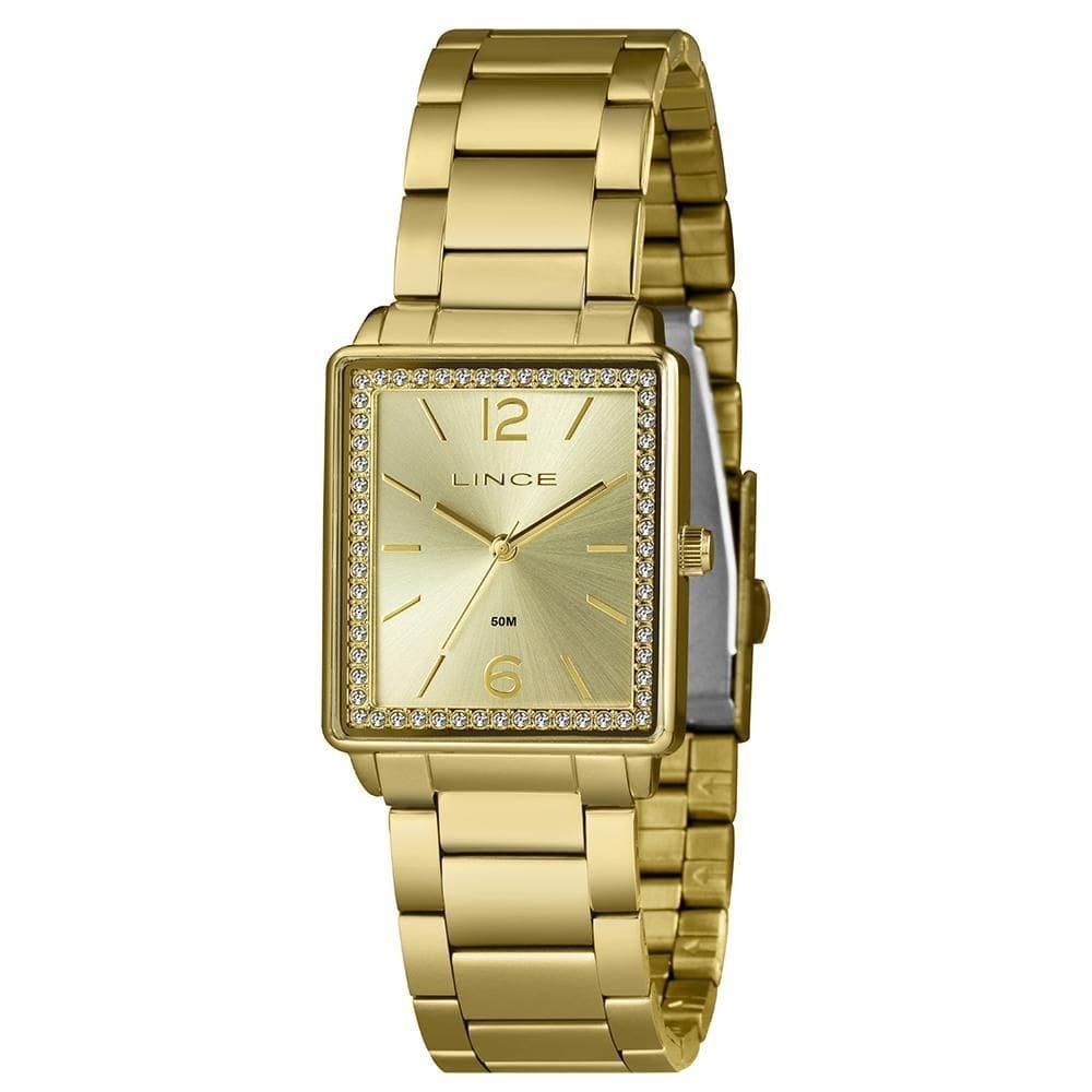 Relogio lince feminino quadrado retangular lqg4737l28 c2kx
