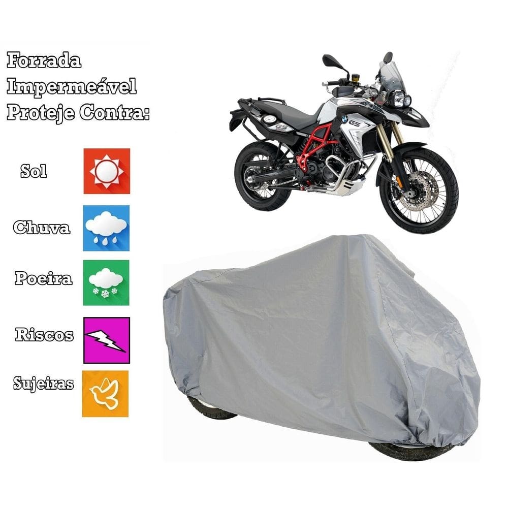 Capa cobrir moto bmw f800gs 100 % impermeável e 100% forrada