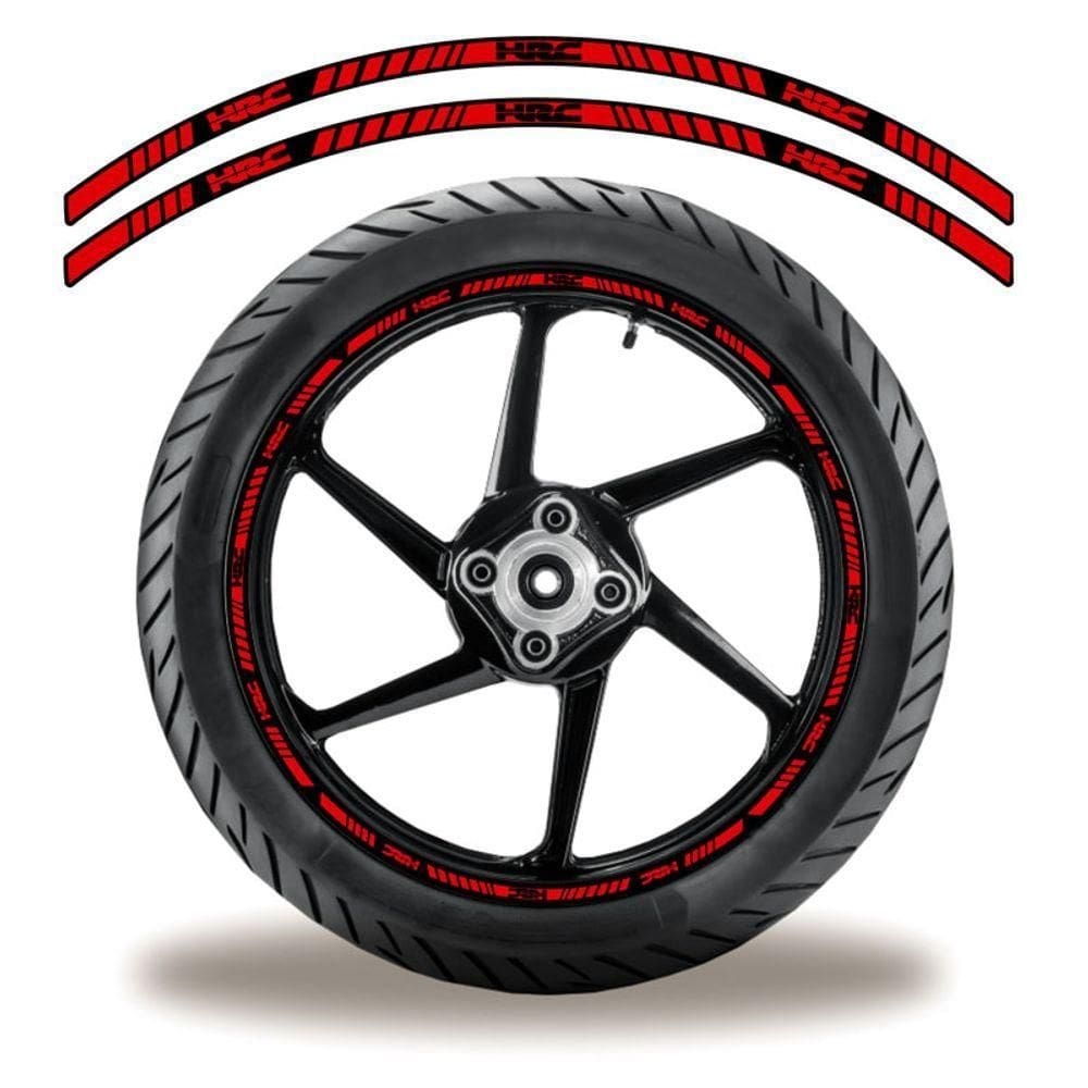 Friso De Roda Adesivo Refletivo Honda Hrc Vermelho Vermelho