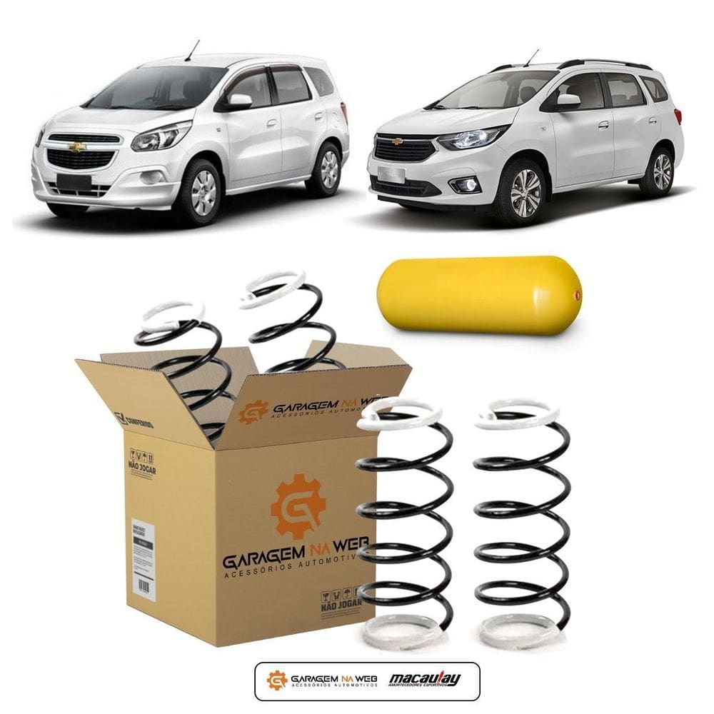 2 molas traseiras reforçadas gnv - spin 2012 a 2017