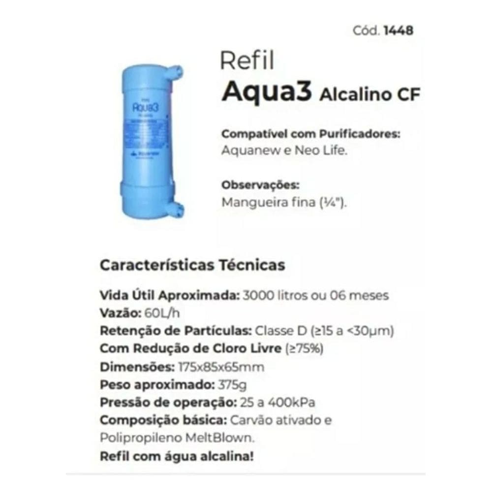 Refil vela filtro por ozonio e água alcalina acquanew