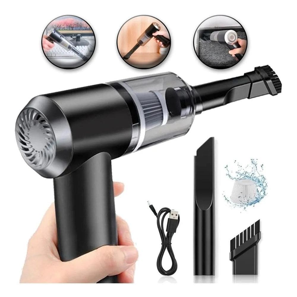 Mini aspirador portátil automotivo potente recarregável sem