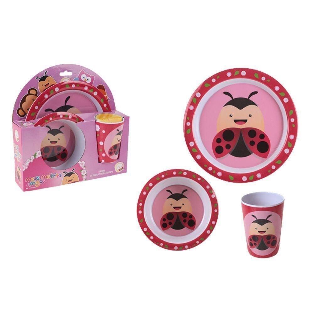 Kit Alimentação Infantil Melhores Amigos Joaninha